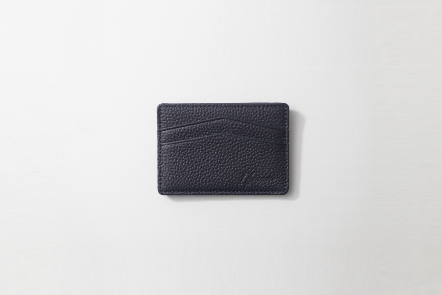 4SEASONS PEBBLED LEATHER CARDHOLDER BLACK