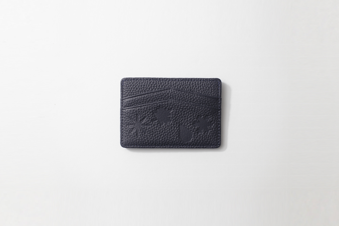 4SEASONS PEBBLED LEATHER CARDHOLDER BLACK